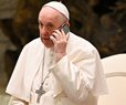 Pope Takes Phone Call During Weekly Public Audience