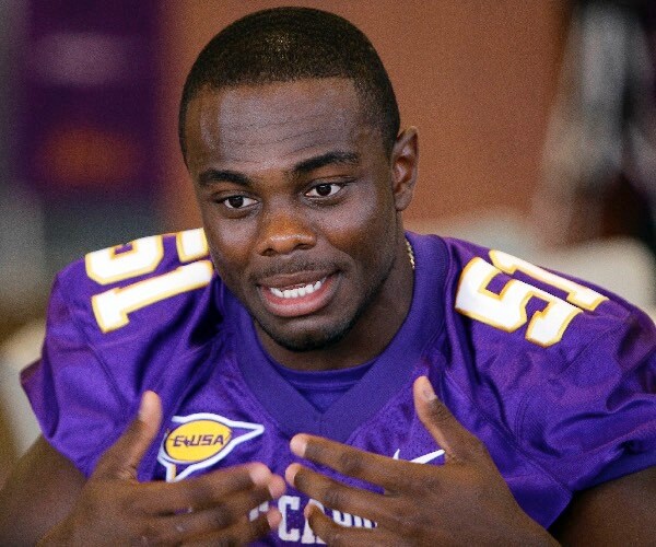 former east carolina linebacker steve spence responds to questions football media day.