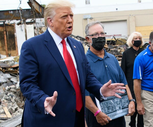 us president donald trump in kenosha wisconsin 