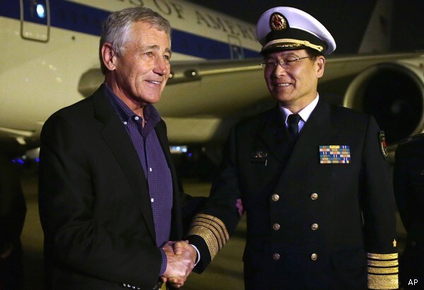 Hagel Tours China's New Aircraft Carrier