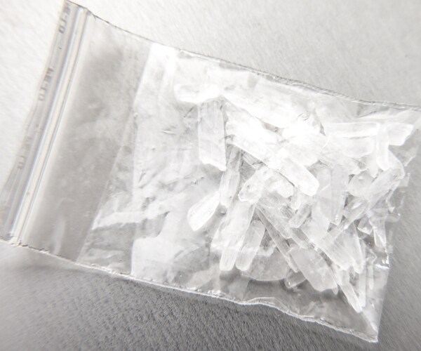 a bag of methamphetamine
