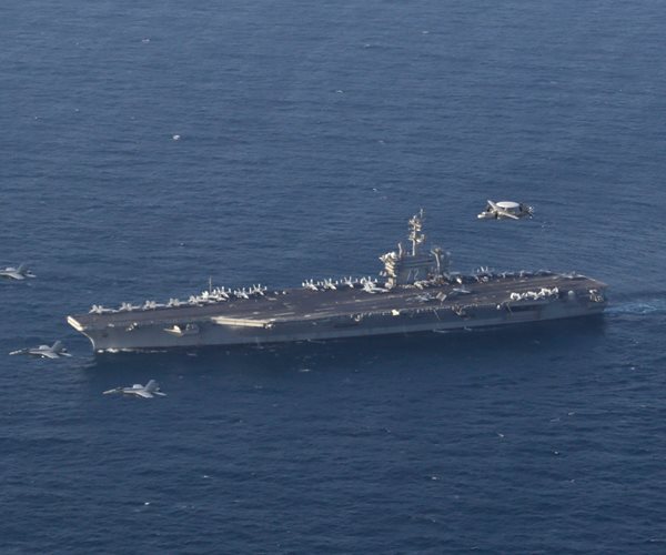 US Aircraft Carrier Strike Group Sails Through Strait of Hormuz