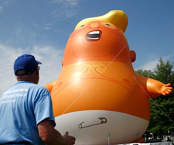 The Baby Trump balloon has become a symbol of protest of the U.S. president