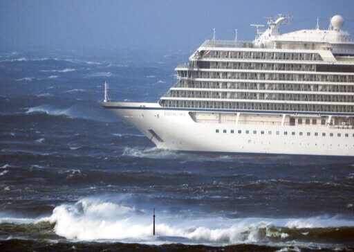 The Latest: 100 People Evacuated from Cruise Ship off Norway