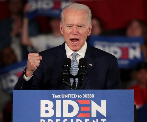 joe biden pumps his fist in his south carolina victory speech