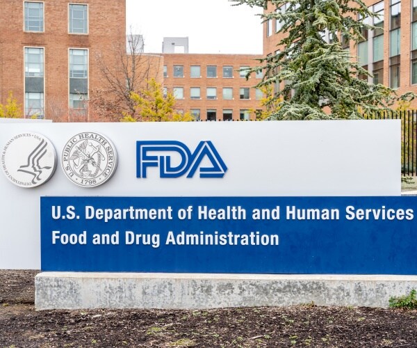 fda sign outside the building is shown