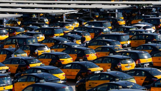 Barcelona Taxis Strike to Protest Ride-hailing Apps