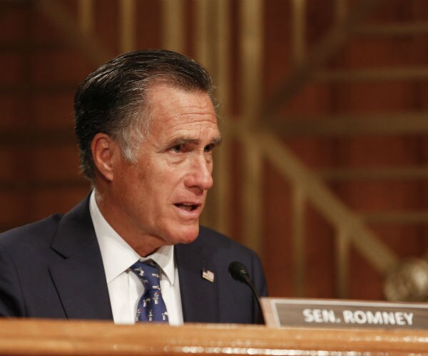 sen. mitt romney is seen on capitol hill