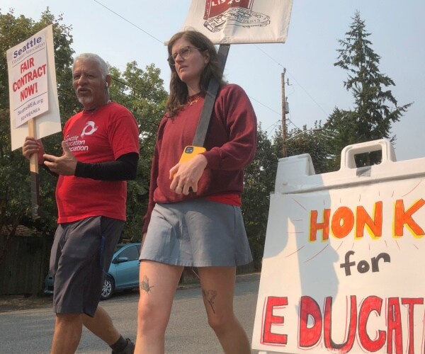 teachers on strike