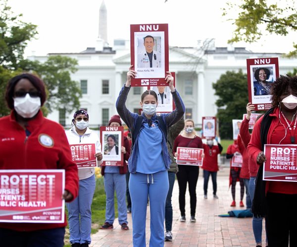 nurses protesting in the capitol