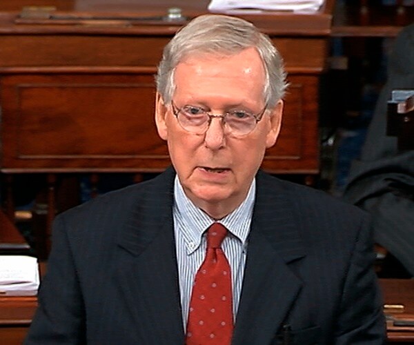 mitch mcconnell stands on senate floor and defends brett kavanaugh