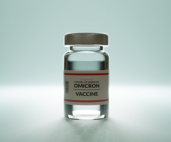 vial labeled COVID-19 Vaccine Omicron