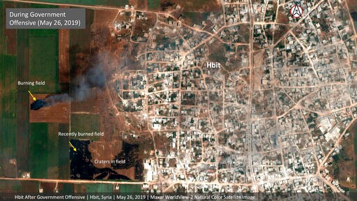 Satellite Images Show Crops on Fire in Syria Rebel Enclave