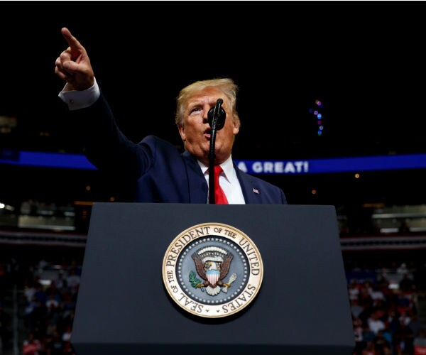 president donald trump at a florida campaign rally in orlando 