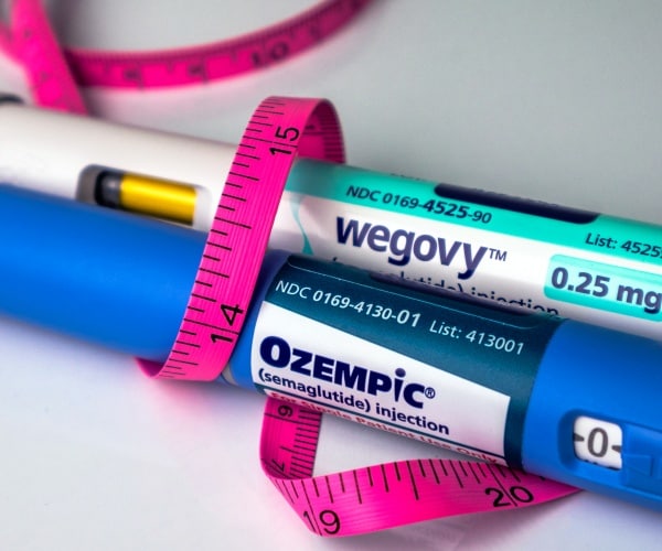 Wegovy, Ozempic injection pens and measuring tape