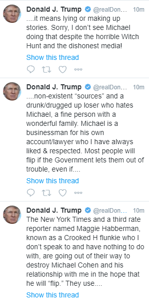 Trump Blasts New York Times Reporter in Tweetstorm