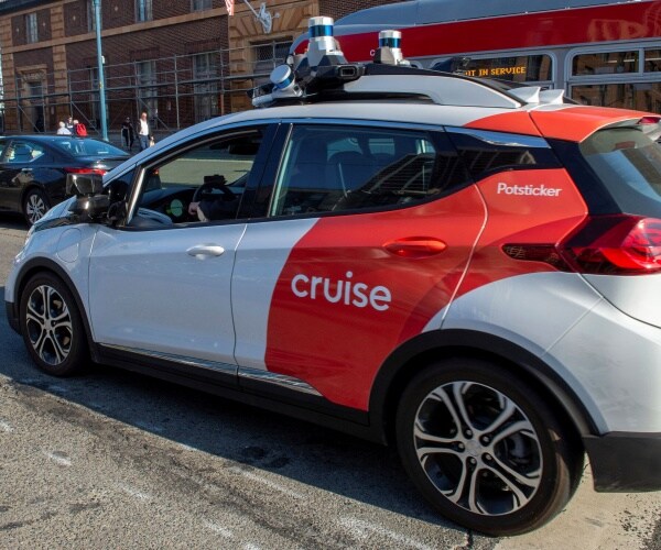 a robot car on a test drive