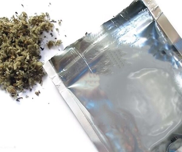 pouch of synthetic cannabis product