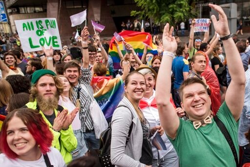 Thousands Hold Gay Pride March in Ukrainian Capital of Kiev