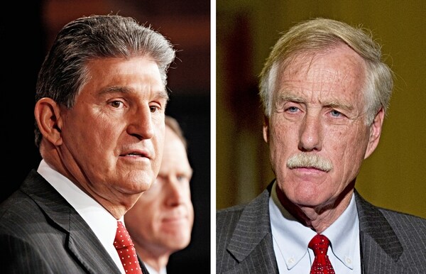 Sens. Joe Manchin, Angus King to Stick With Dems
