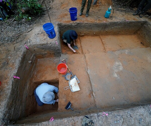 an archeological dig