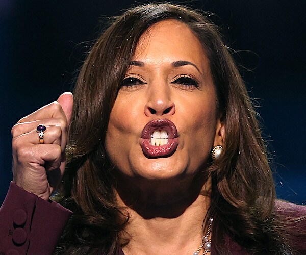 kamala harris exults during his democratic national convention speech in august