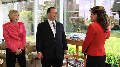 Palin With Ambassador Faith Whittlesey, Christopher Ruddy
