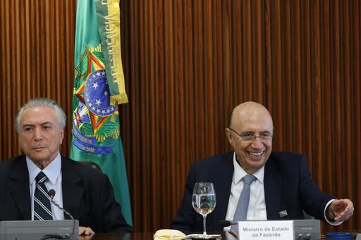 The Latest:  Brazil Finance Minister Wants Pension Reforms