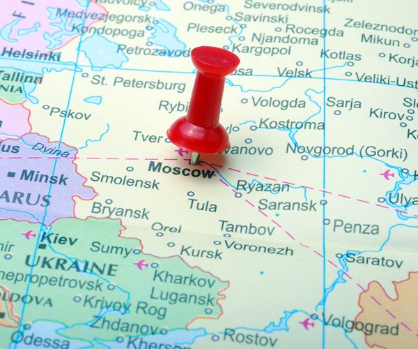 Moscow on a map