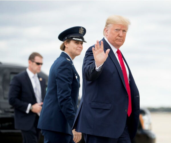 us president donald trump arrives to board air force one to go to texas