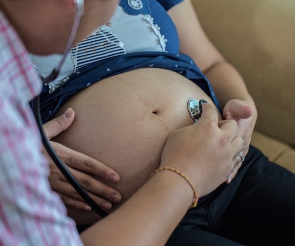 pregnant woman getting an ultrasound