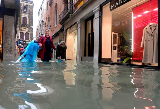 Venice Inundated by Exceptional Tide; Flooding Hits Italy