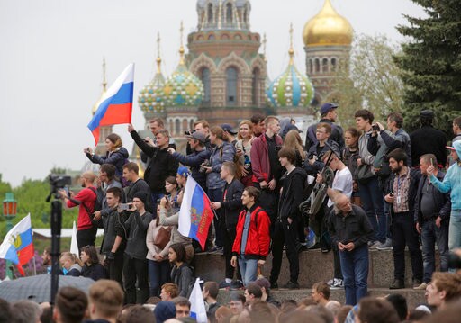 Dozens Sent to Jail for Protest in Russia's St. Petersburg