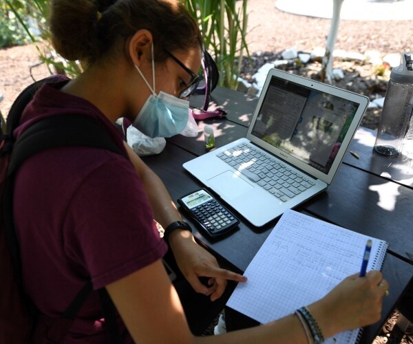 student wearing mask