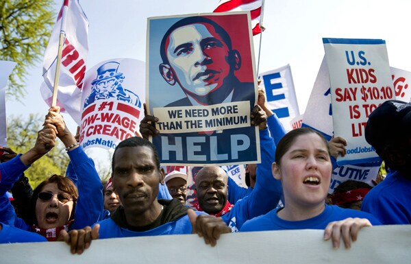 Senate Walk Out Staged by Service Workers Over $15 Wage