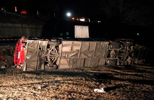 North Macedonia Declares Mourning after Bus Crash Kills 14