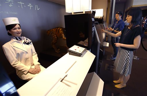 Robots Do Check-in and Check-out at Cost-cutting Japan Hotel