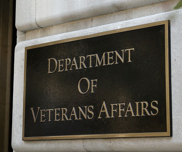 dept. of veteran affairs sign shown on side of its building