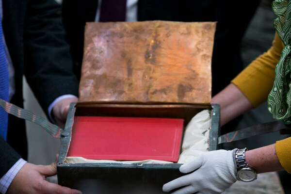 Boston Time Capsule Found in Lion Statue Opened, But Mystery Remains