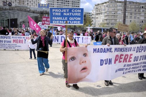 Protesters in Western France