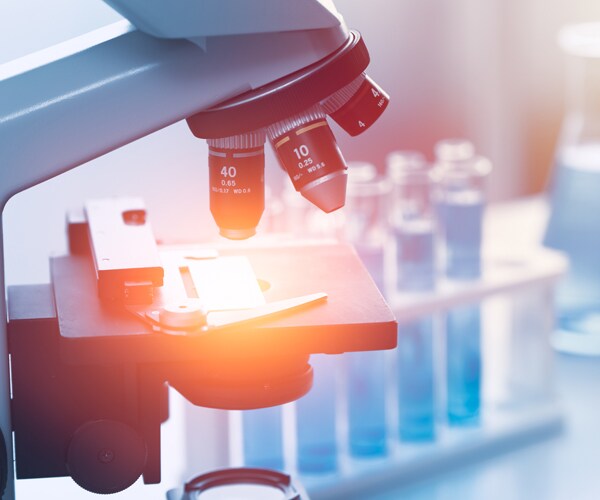 microscope in a medical lab