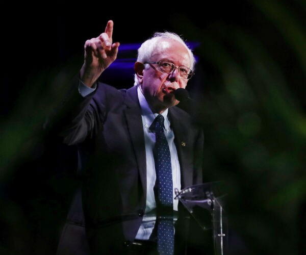 Sen. Bernie Sanders is shown