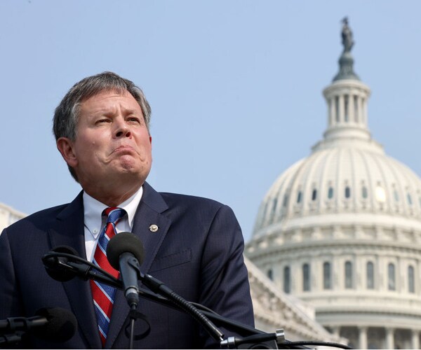 sen steve daines of montana discusses new anti abortion at the us capitol in 2021 