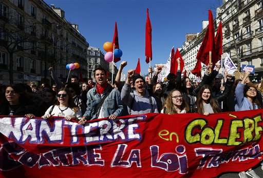 Youths Protest Labor Reforms across France