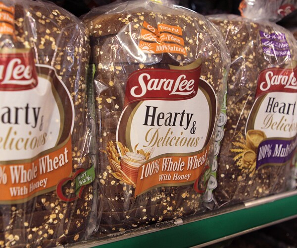 loaves of bread in a grocery store