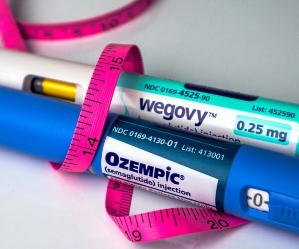 a Wegovy and an Ozempic injection cartridge