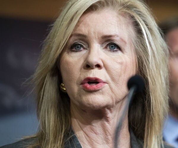 sen. marsha blackburn is shown at a news capitol at the capitol
