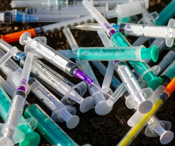 used syringes