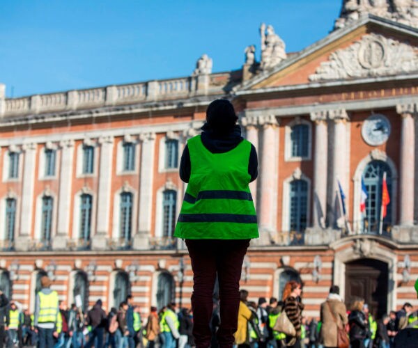 movement of the yellow vests against high fuel prices in france