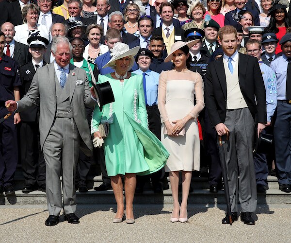 Prince Harry, Meghan Attend Prince Charles' Party, 1st as Newlyweds